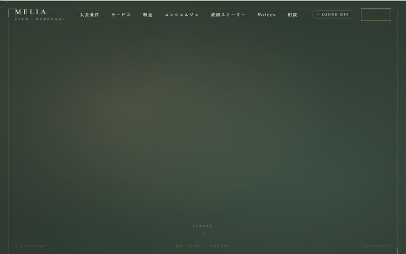 MELIA Clubのホームページ制作例